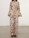 Mutedance 25 Autumn/Winter Loose Casual Pants Series Random Flower Dye Handmade MD-MD25FW106-khaki